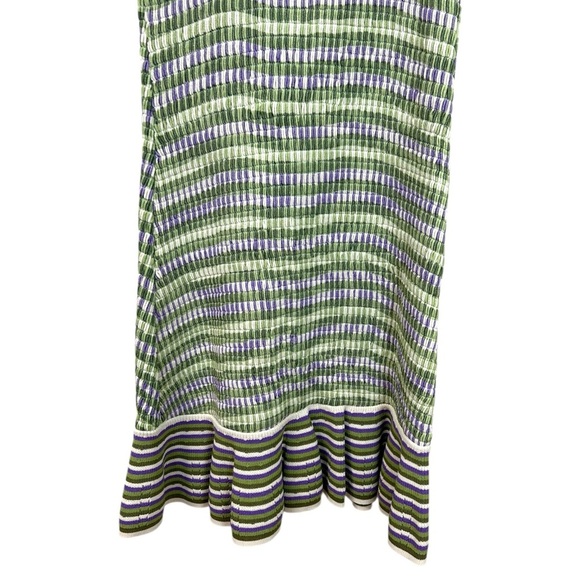 SANDRO, NWT Womens ‘Christie’ Stripe Knit Mini Dress, Vert Green Size FR 40 US 8 - Picture 11 of 14